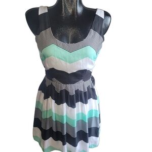 Jack. Chevron Striped Sleeveless Dress 2